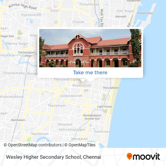 Wesley Higher Secondary School map