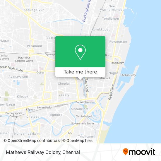 Mathews Railway Colony map