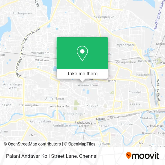 Palani Andavar Koil Street Lane map