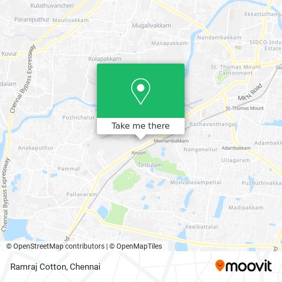 How to get to Ramraj Cotton in Chengalpattu by Bus, Train or Metro?