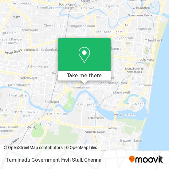 Tamilnadu Government Fish Stall map