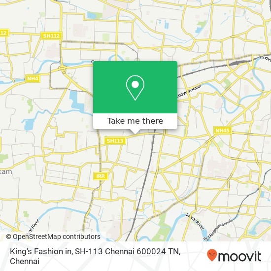 King's Fashion in, SH-113 Chennai 600024 TN map