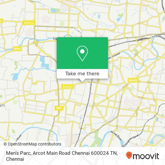 Men's Parc, Arcot Main Road Chennai 600024 TN map