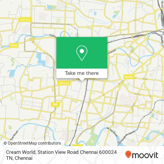 Cream World, Station View Road Chennai 600024 TN map