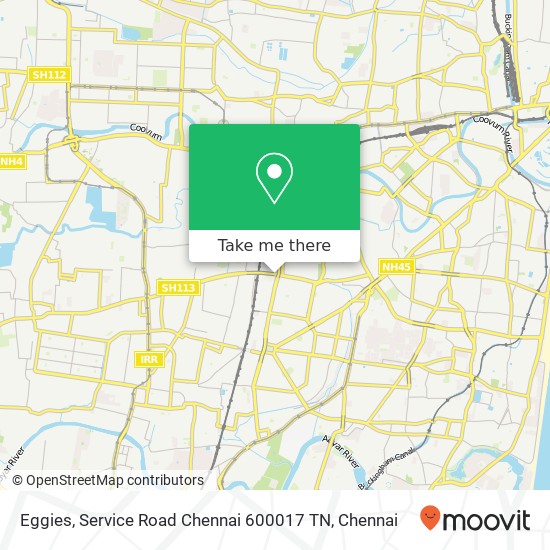 Eggies, Service Road Chennai 600017 TN map