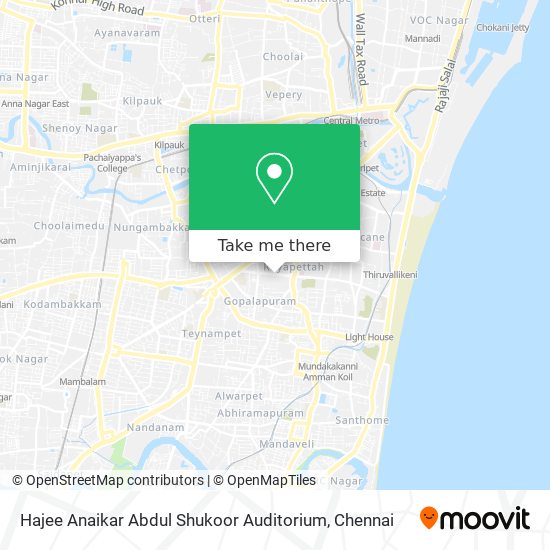 Hajee Anaikar Abdul Shukoor Auditorium map