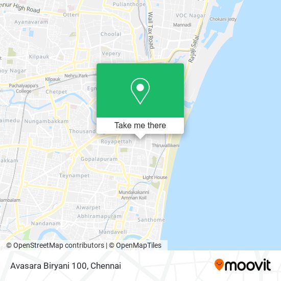 Avasara Biryani 100 map