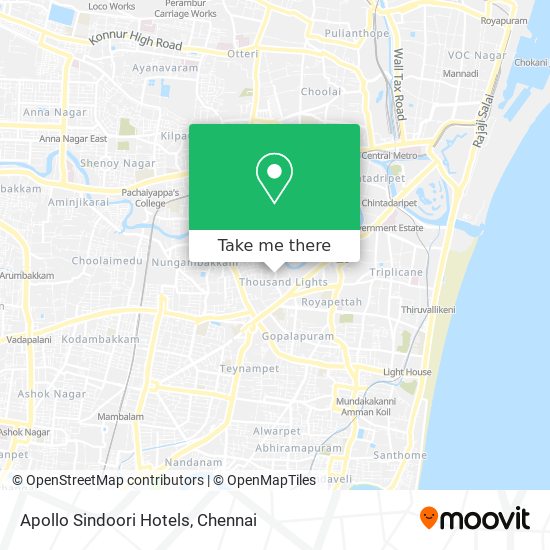 Apollo Sindoori Hotels map