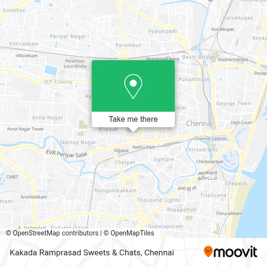 Kakada Ramprasad Sweets & Chats map