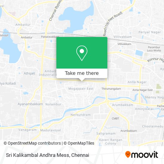 Sri Kalikambal Andhra Mess map