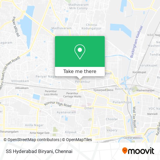 SS Hyderabad Biryani map