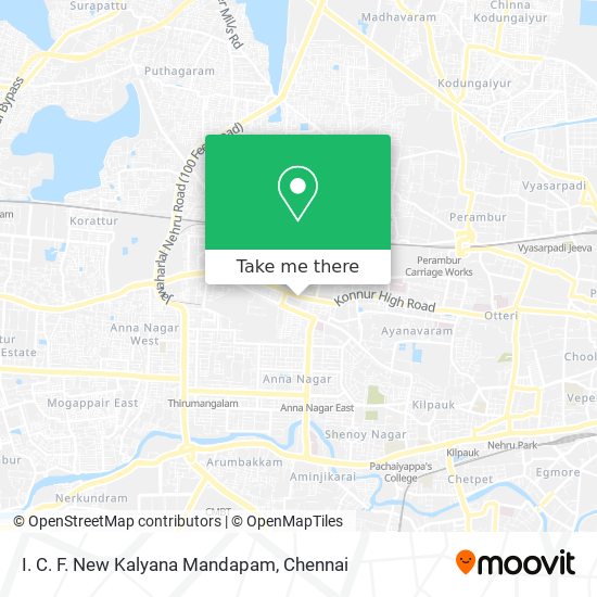I. C. F. New Kalyana Mandapam map