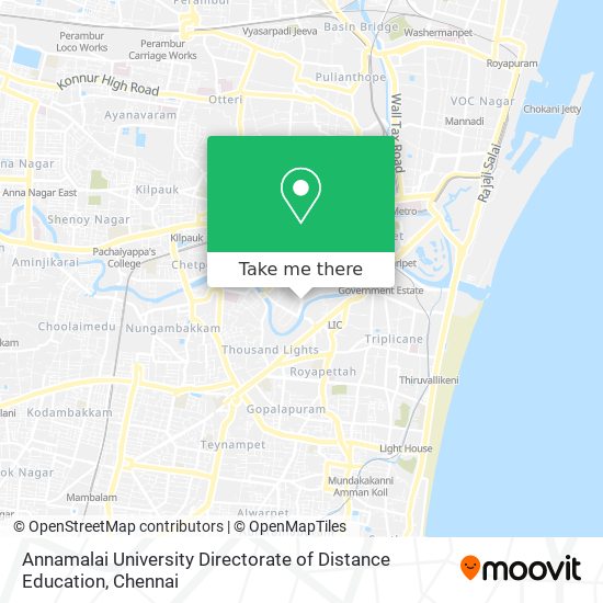 Annamalai University Directorate of Distance Education map