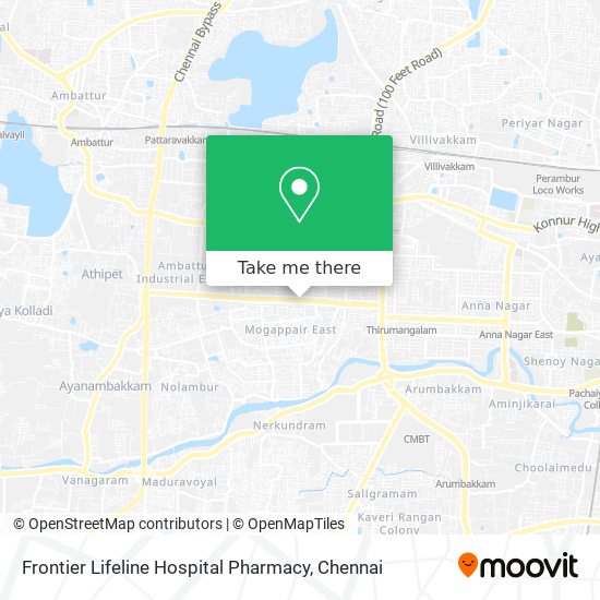 Frontier Lifeline Hospital Pharmacy map