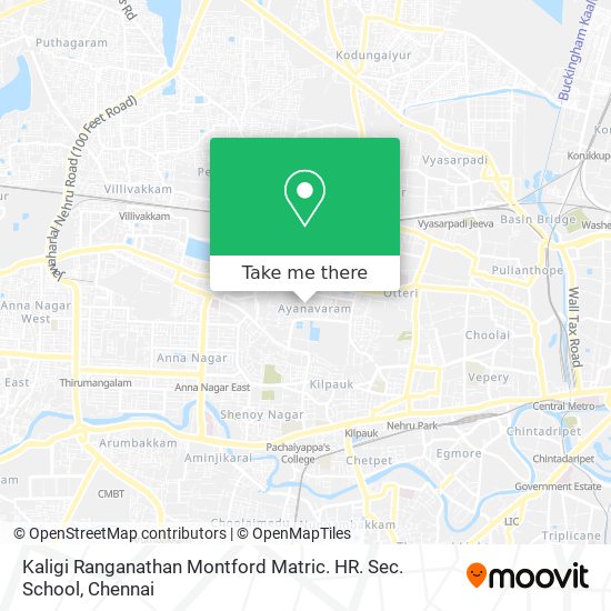 Kaligi Ranganathan Montford Matric. HR. Sec. School map