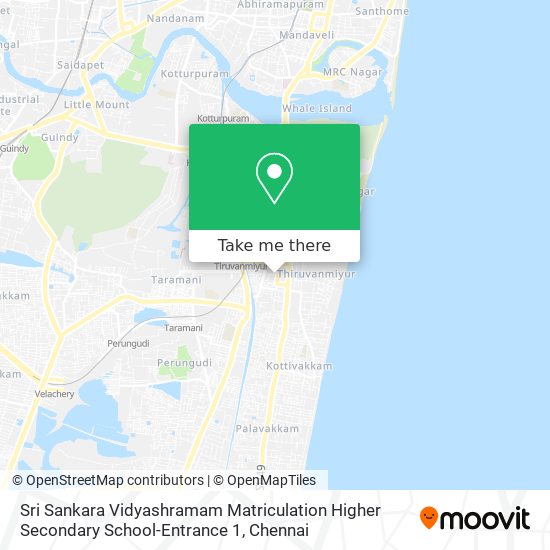 Sri Sankara Vidyashramam Matriculation Higher Secondary School-Entrance 1 map