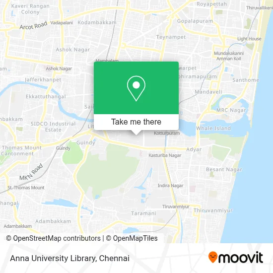 Anna University Library map
