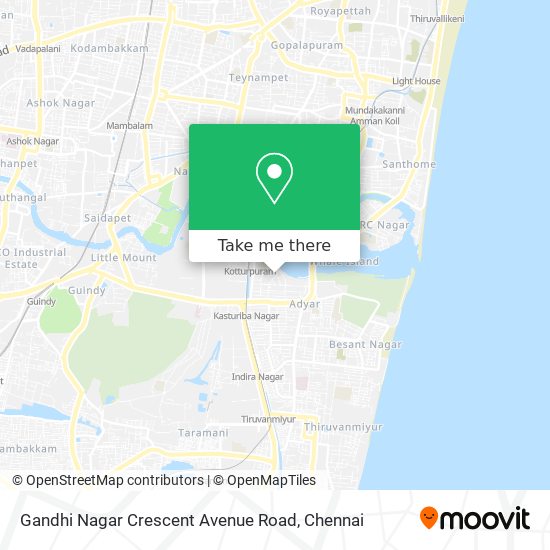 Gandhi Nagar Crescent Avenue Road map