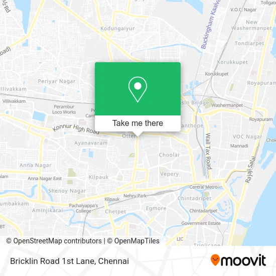 Bricklin Road 1st Lane map