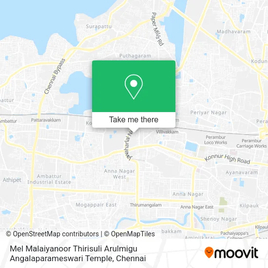 Mel Malaiyanoor Thirisuli Arulmigu Angalaparameswari Temple map