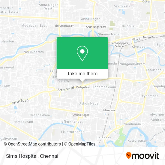 Sims Hospital map