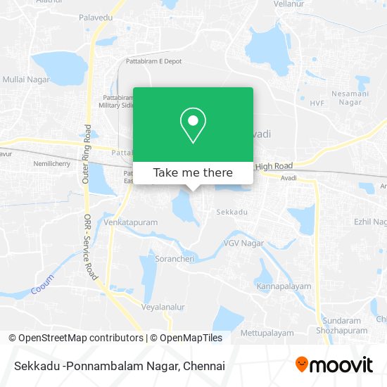Sekkadu -Ponnambalam Nagar map