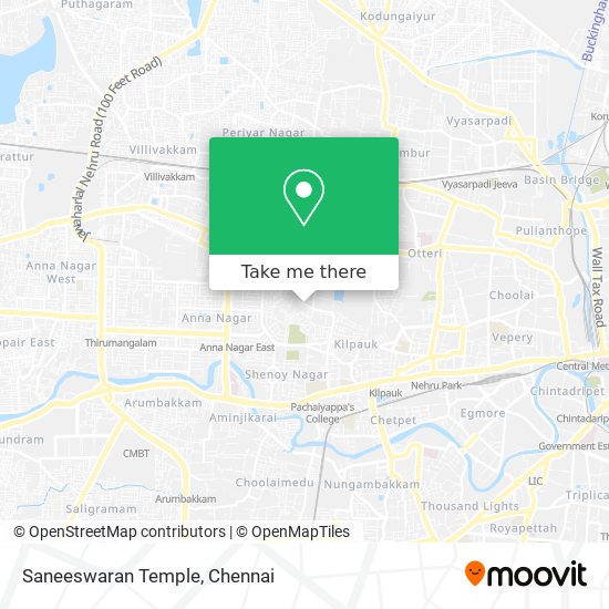 Saneeswaran Temple map