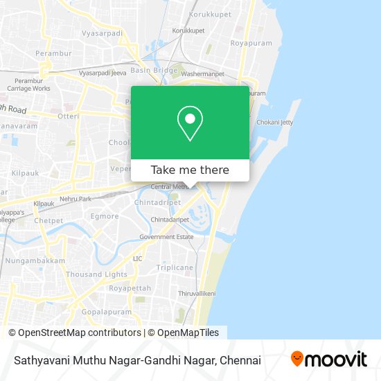 Sathyavani Muthu Nagar-Gandhi Nagar map