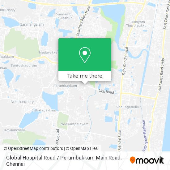 Global Hospital Road / Perumbakkam Main Road map