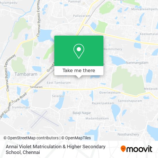 Annai Violet Matriculation & Higher Secondary School map