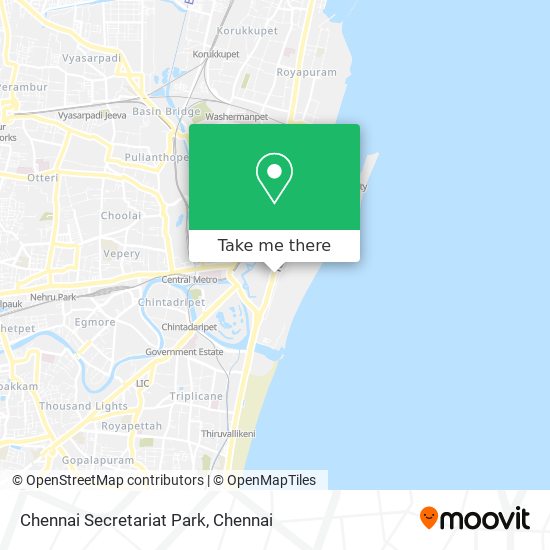 Chennai Secretariat Park map