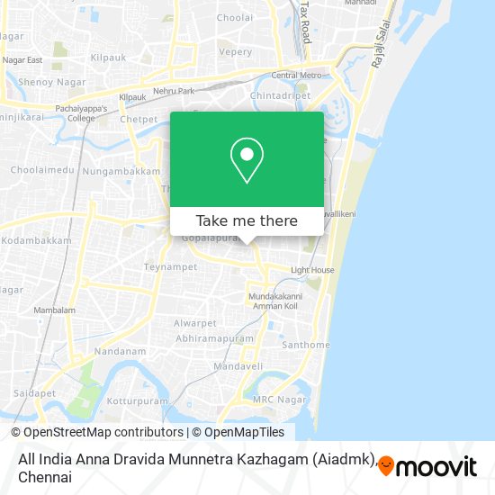 All India Anna Dravida Munnetra Kazhagam (Aiadmk) map