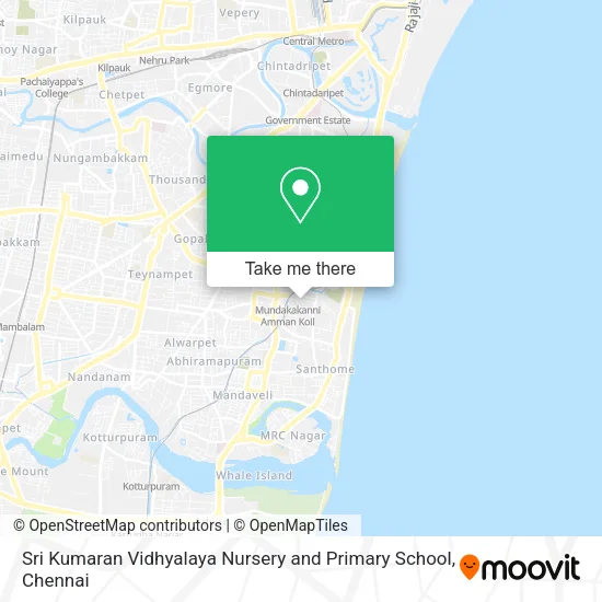 Sri Kumaran Vidhyalaya Nursery and Primary School map