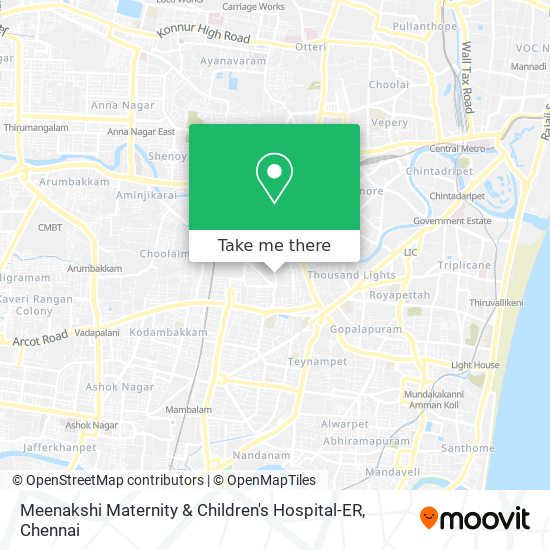 Meenakshi Maternity & Children's Hospital-ER map