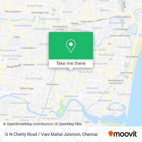 G N Chetty Road / Vani Mahal Junction map