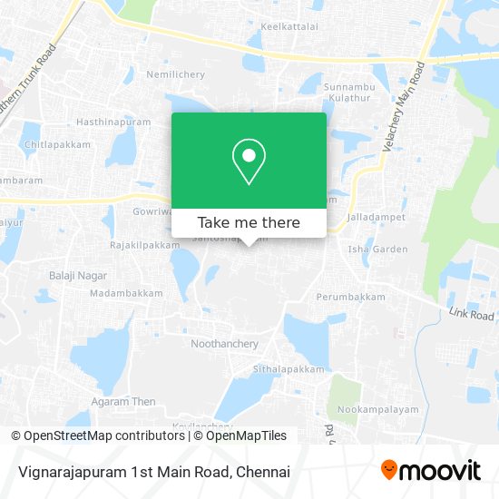 Vignarajapuram 1st Main Road map