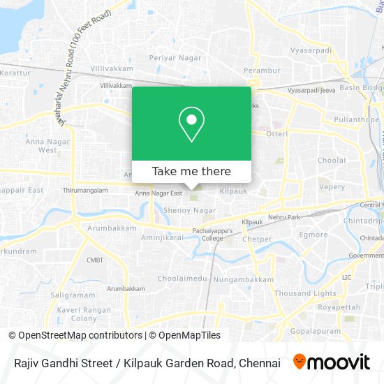 Rajiv Gandhi Street / Kilpauk Garden Road map