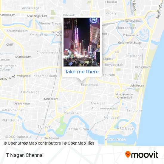 T Nagar map