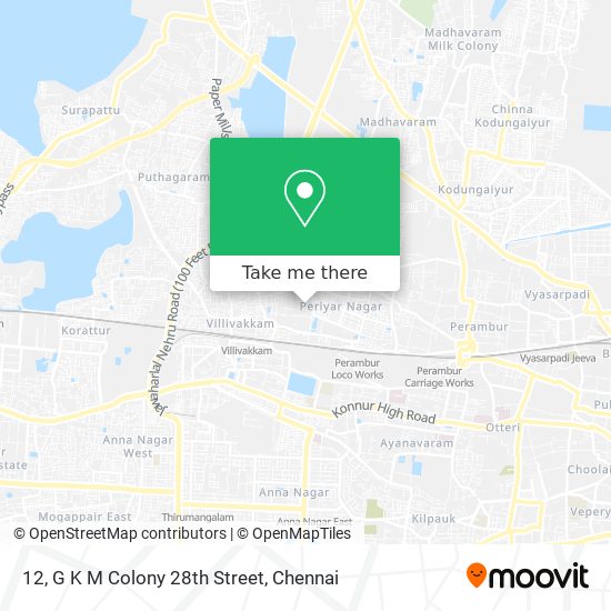 12, G K M Colony 28th Street map