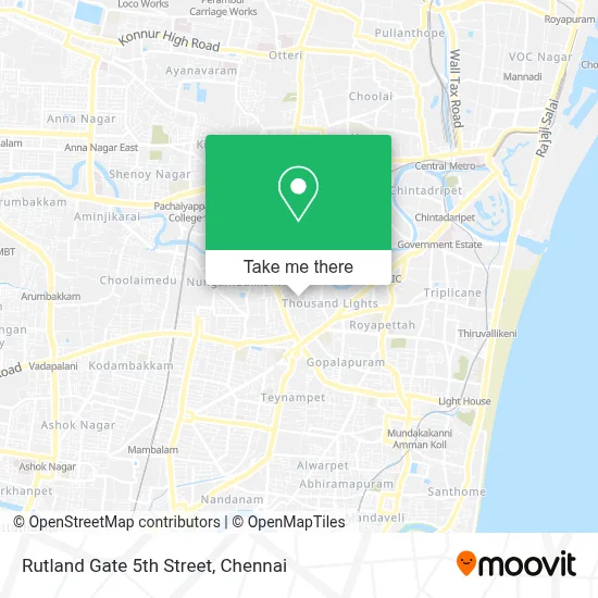 Rutland Gate 5th Street map