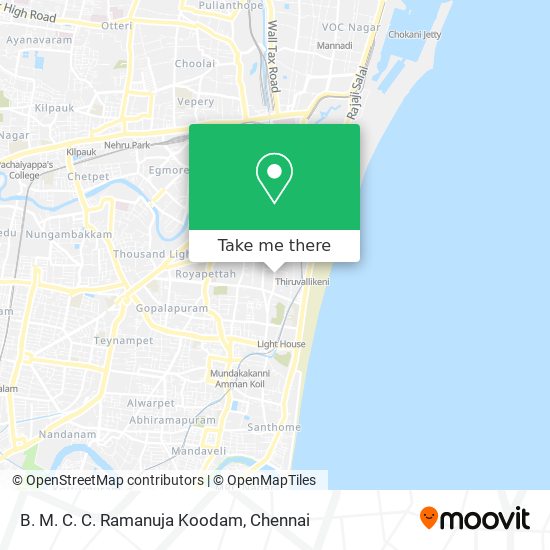 B. M. C. C. Ramanuja Koodam map