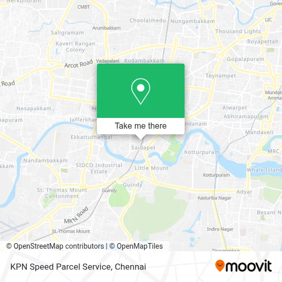 K. P. N. Speed Parcel Service map
