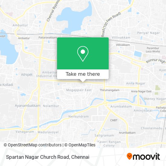 Spartan Nagar Church Road map