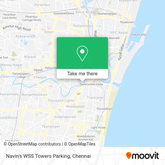 Navin's WSS Towers Parking map