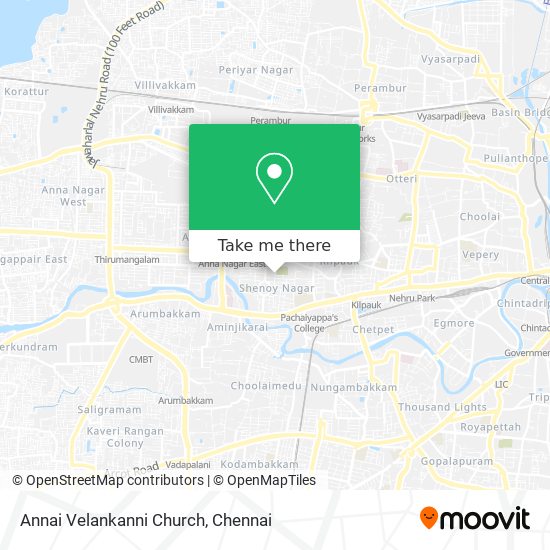 Annai Velankanni Church map