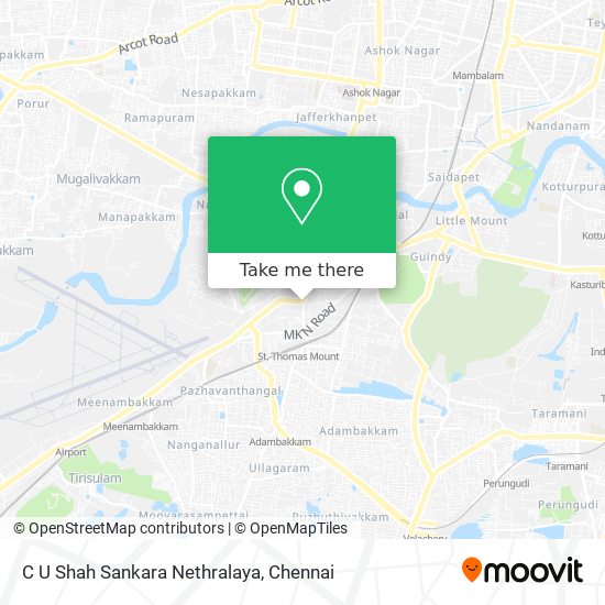 C U Shah Sankara Nethralaya map