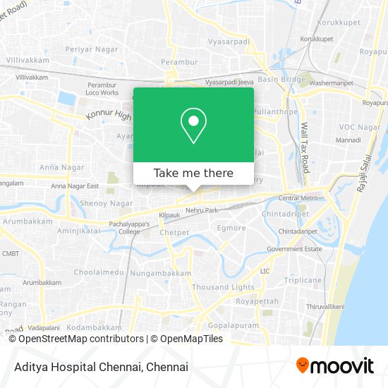 Aditya Hospital Chennai map