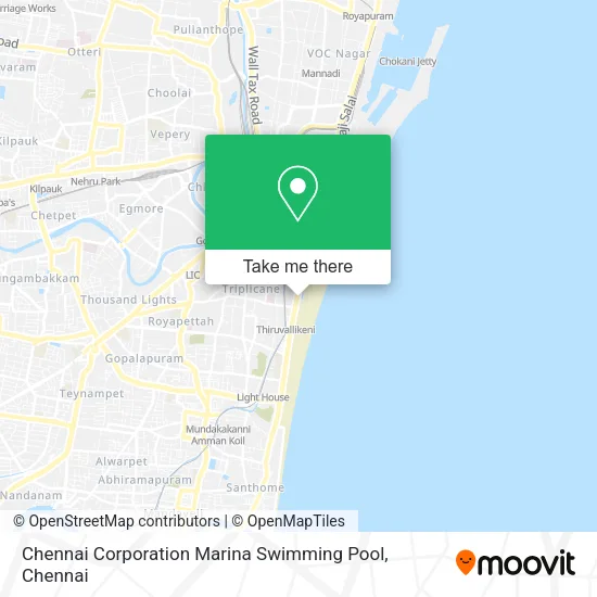 Chennai Corporation Marina Swimming Pool map