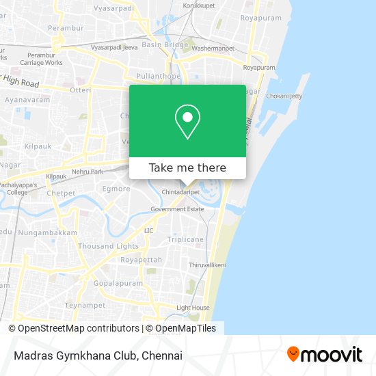 Madras Gymkhana Club map