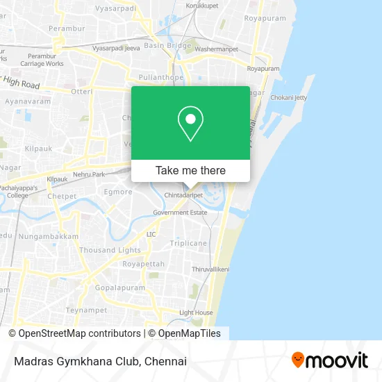 Madras Gymkhana Club map